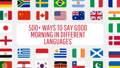 Good Morning in Different Languages