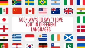I Love You” in Different Languages