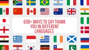 Thank You in Different Languages