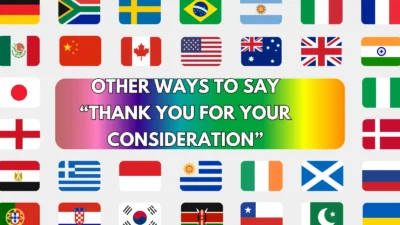 Thank You for Your Consideration