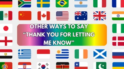 Thank You for Letting Me Know