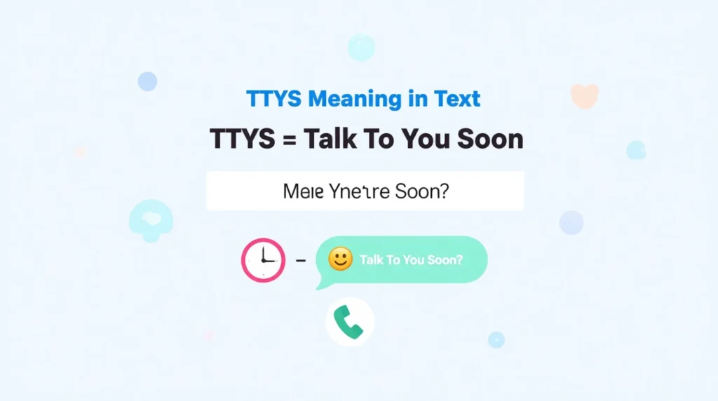 What does TTYS Meaning 💬