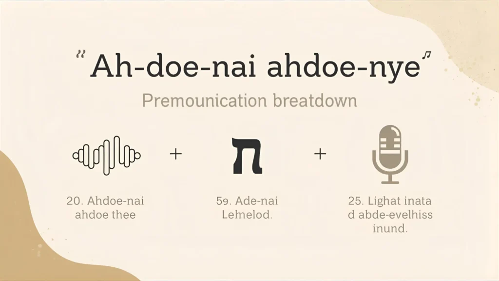 “How to Pronounce Adonai”