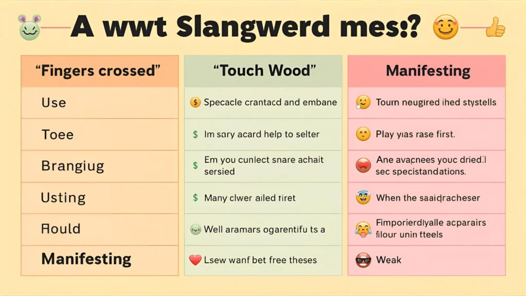 Not to Use “Knock on Wood”