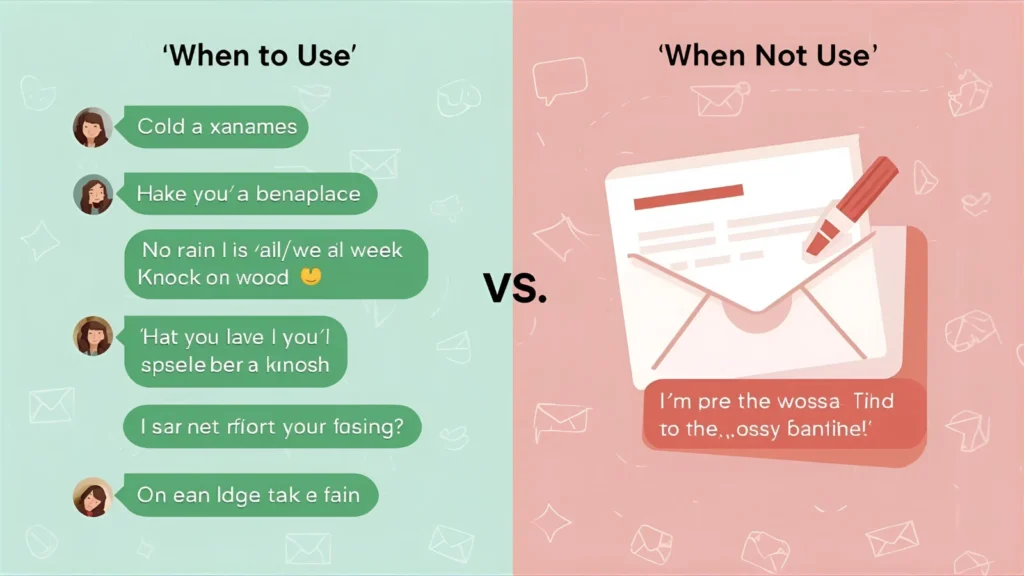 Not to Use “Knock on Wood”