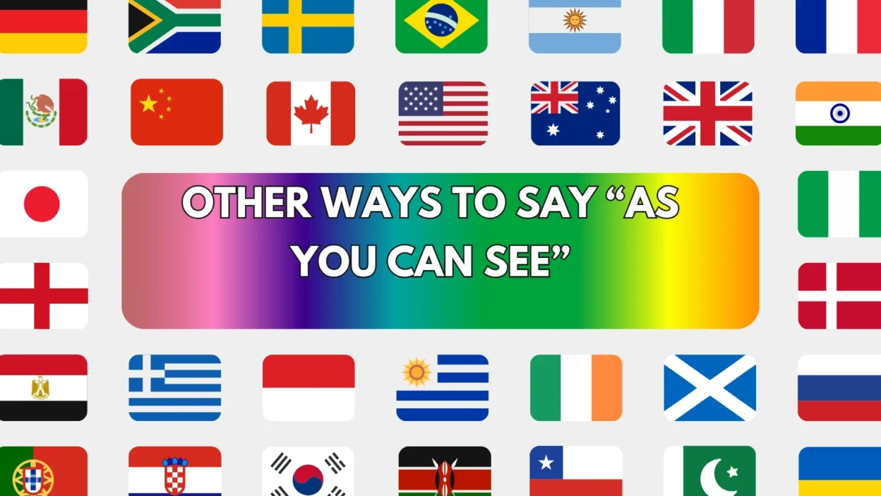 Other Ways to Say “As You Can See”